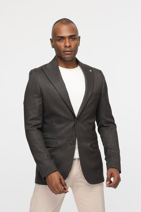 Slim Fit Blazer Brown