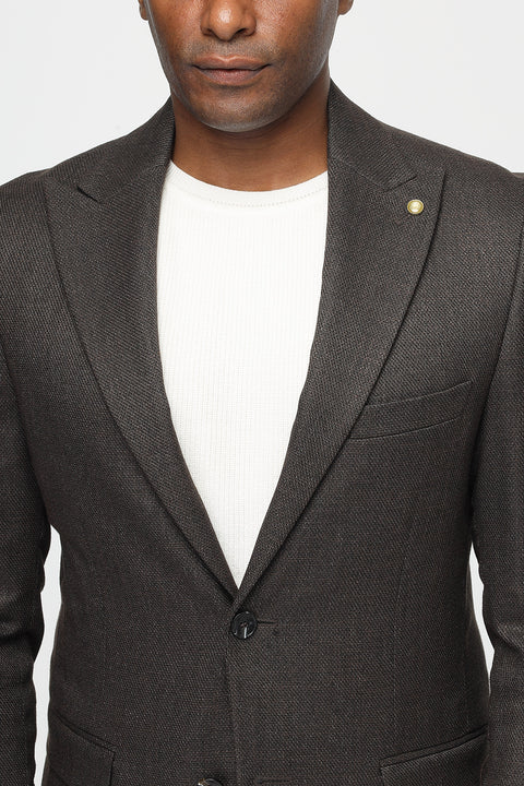 Slim Fit Blazer Brown