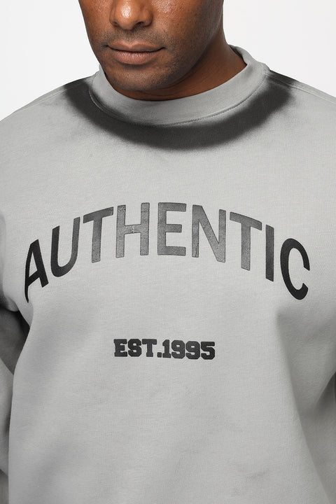 Over Size Sweat Shirt Gray