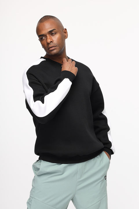 Over Size Sweat Shirt Black