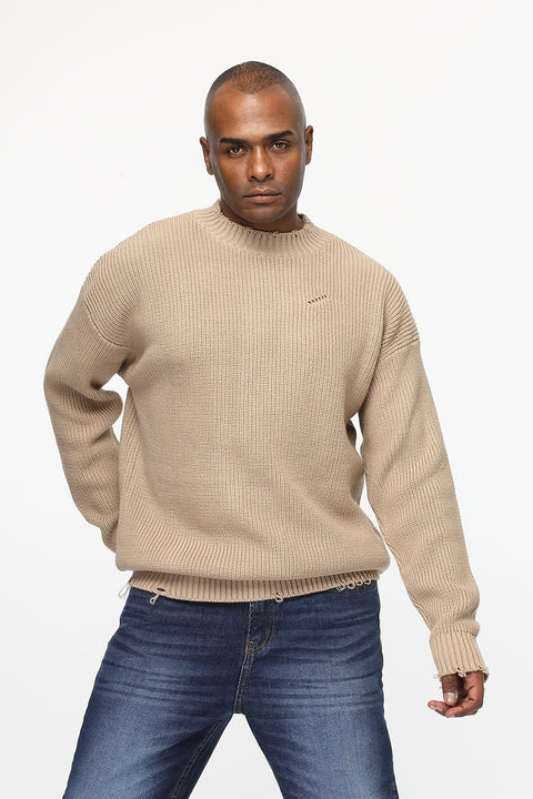 Over Size Pullover Beige