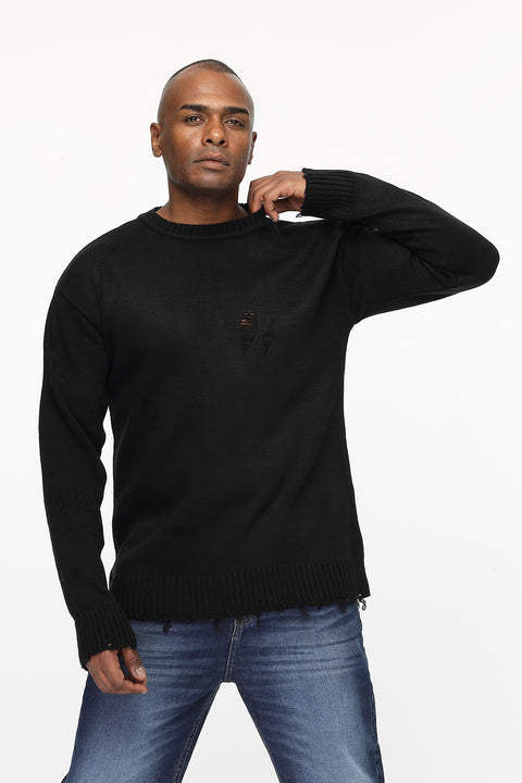 Over Size Pullover Black