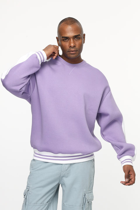 Over Size Sweat Shirt Purple