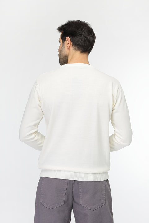 Regular Fit Pullover Off White