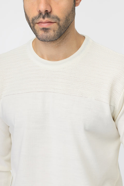 Regular Fit Pullover Off White