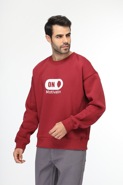 Relax Fit Sweat Shirt Maroon
