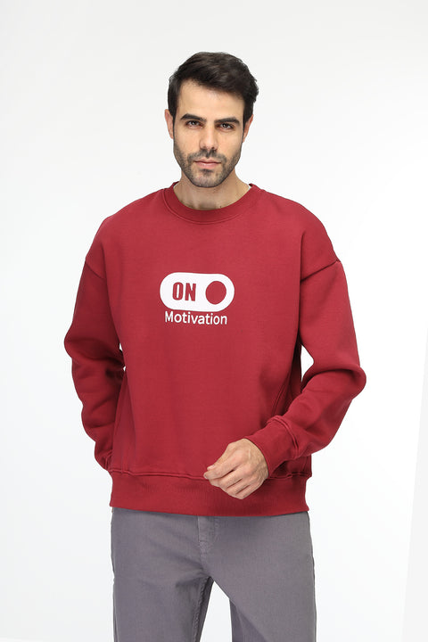 Relax Fit Sweat Shirt Maroon