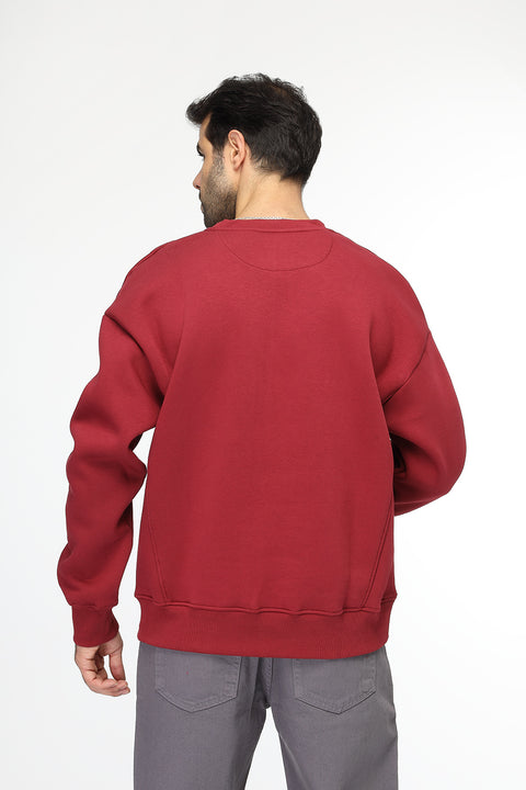 Relax Fit Sweat Shirt Maroon