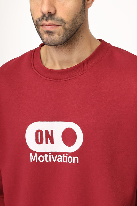 Relax Fit Sweat Shirt Maroon