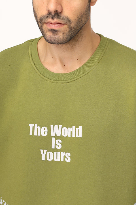 Over Size Sweat Shirt Light Green