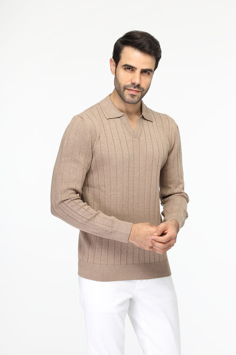 Regular Fit Pullover Beige