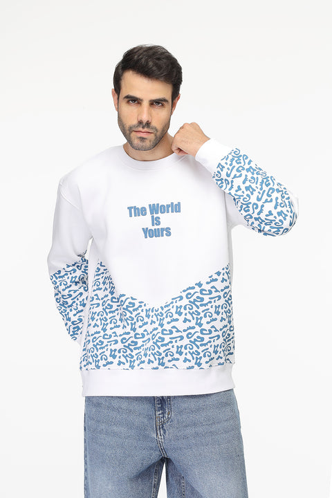 Over Size Sweat Shirt White