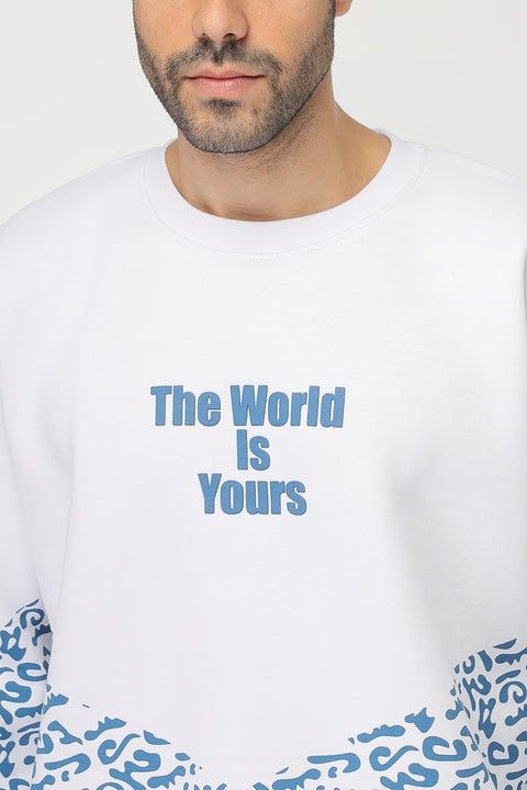 Over Size Sweat Shirt White