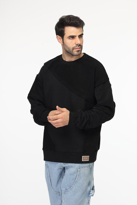 Over Size Sweat Shirt Black