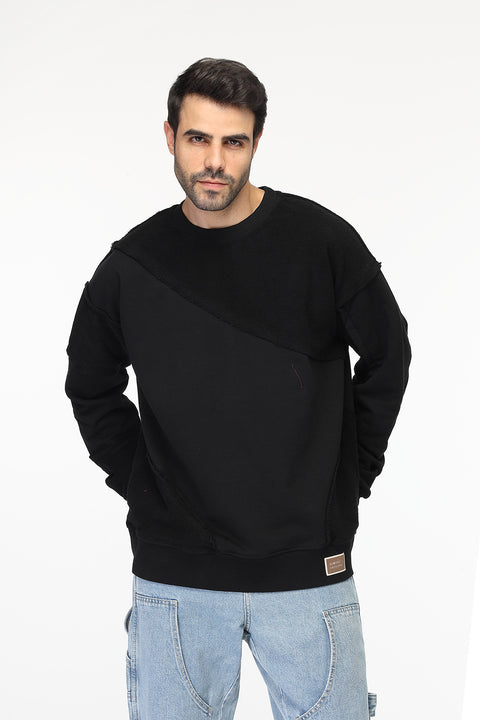 Over Size Sweat Shirt Black