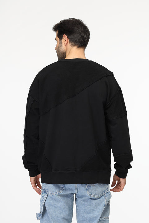 Over Size Sweat Shirt Black
