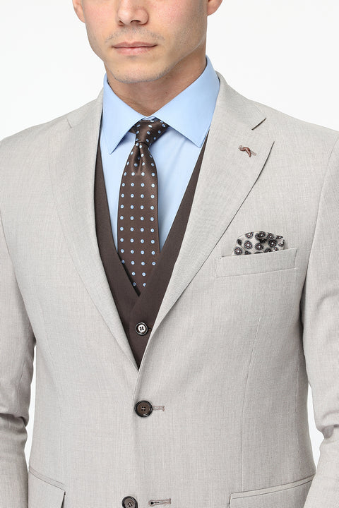 Slim Fit Suit Beige