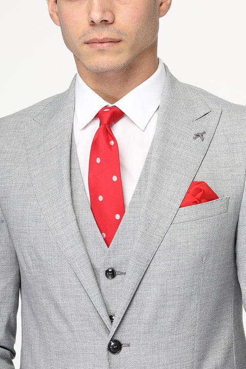 Slim Fit Suit Light Gray