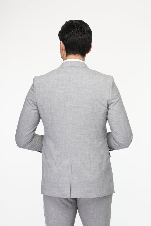 Slim Fit Suit Light Gray