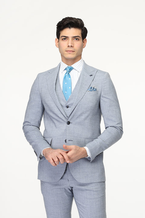 Slim Fit Suit Light Blue