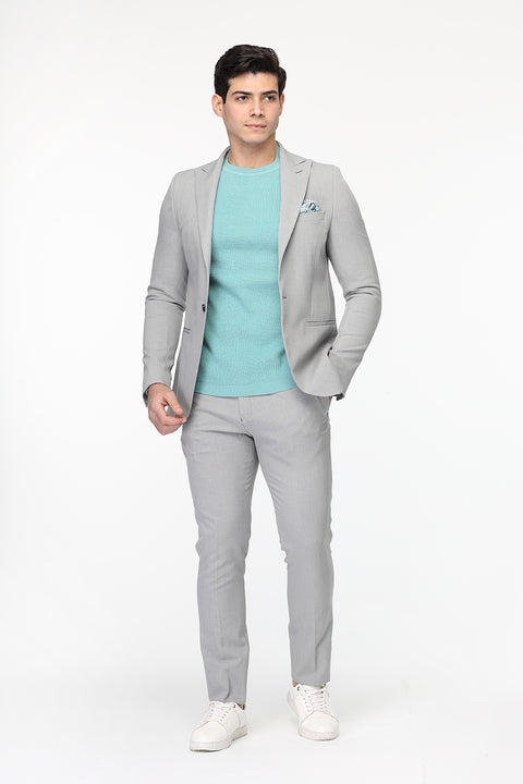 Slim Fit Suit Light Gray