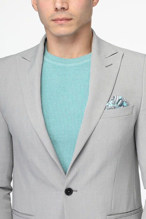 Slim Fit Suit Light Gray