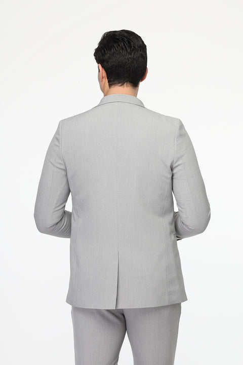 Slim Fit Suit Light Gray
