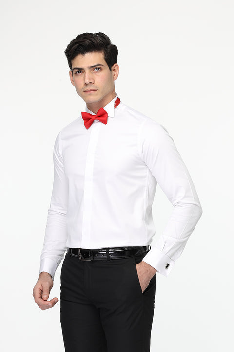 Slim Fit White Evening shirt