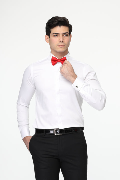 Slim Fit White Evening shirt