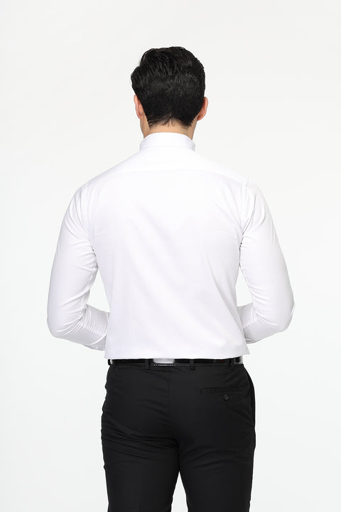Slim Fit White Evening shirt