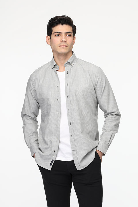 Semi Classic Shirt Regular fit Gray