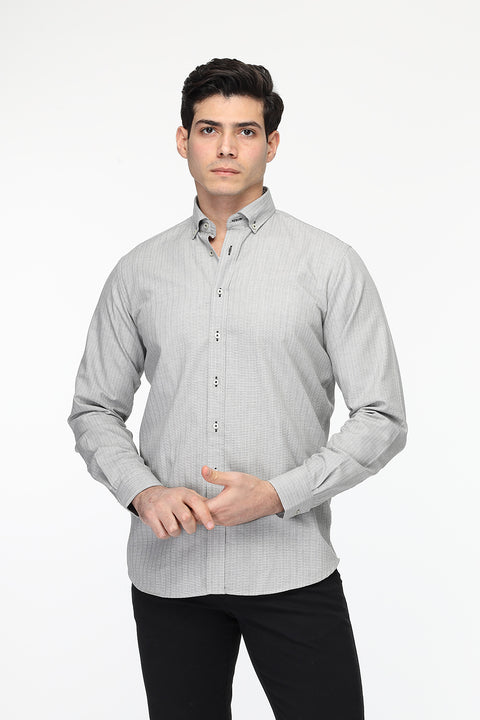 Semi Classic Shirt Regular fit Gray