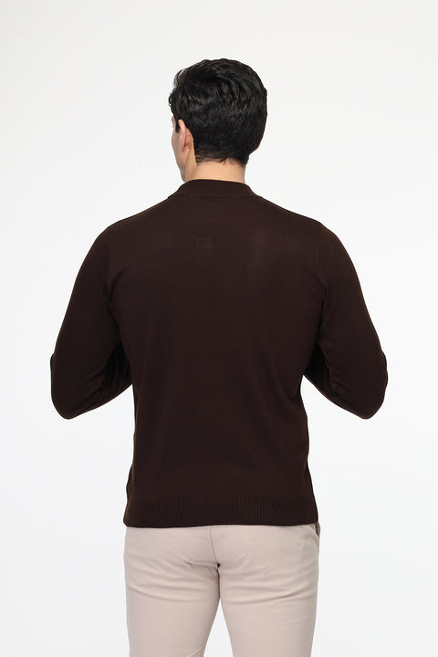 Regular Fit Pullover Dark Brown