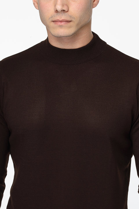 Regular Fit Pullover Dark Brown