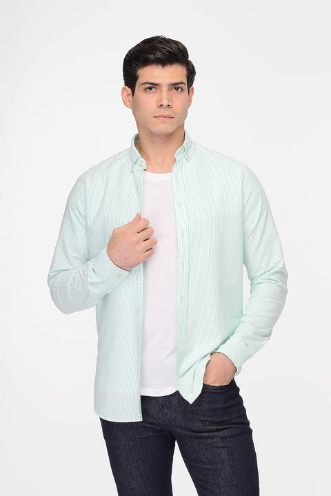 Semi Classic Shirt New fit Light Green