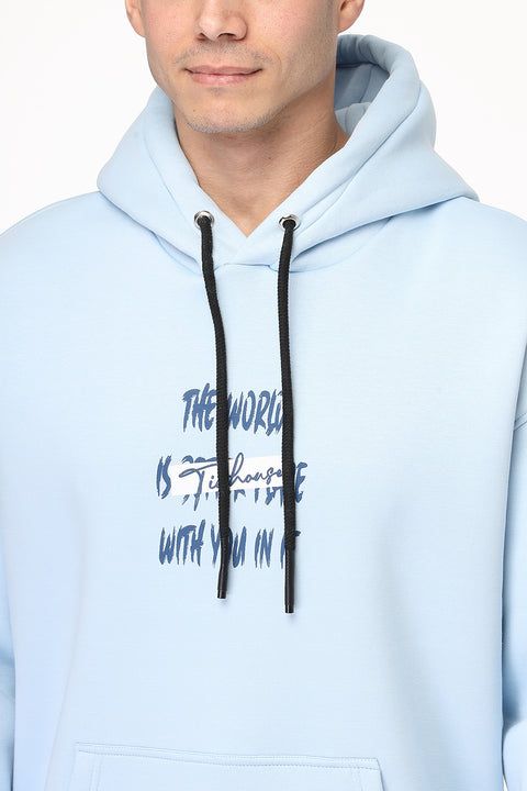 Over Size Sweat Shirt Light Blue