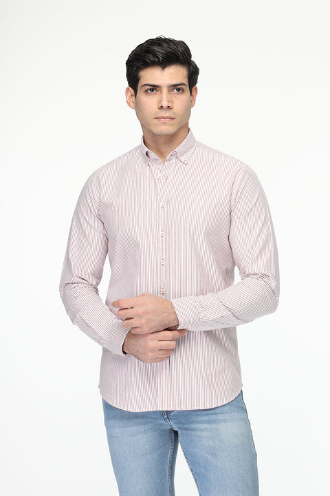 Semi Classic Shirt New fit Dark Red