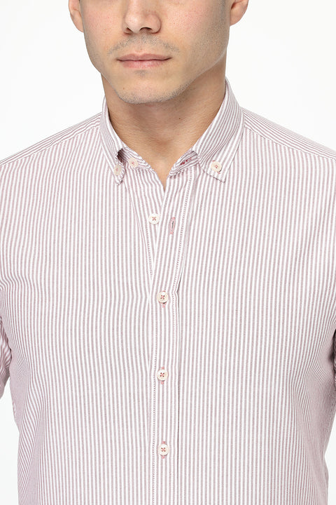 Semi Classic Shirt New fit Dark Red