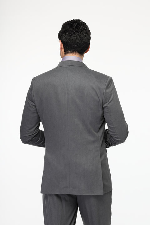 Slim Carrot Fit Suit Gray