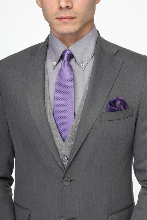 Slim Carrot Fit Suit Gray
