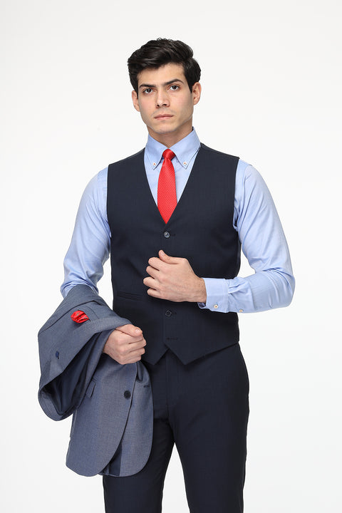 Slim Fit Suit Blue