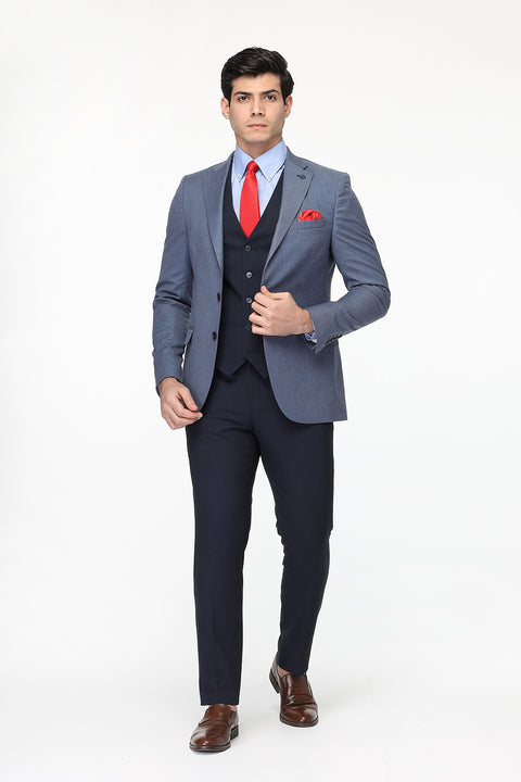 Slim Fit Suit Blue