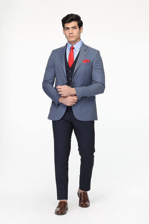 Slim Fit Suit Blue