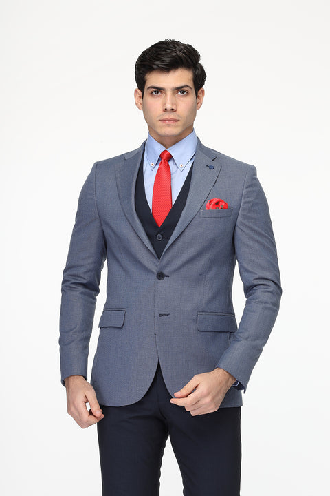 Slim Fit Suit Blue
