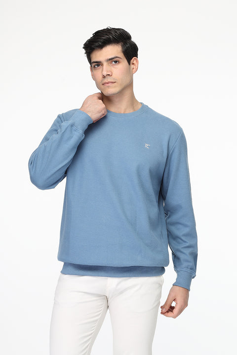 Regular Fit Sweat Shirt Blue