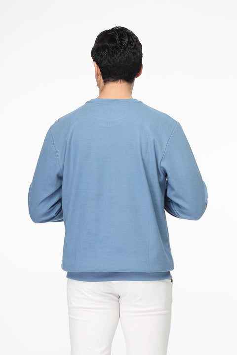 Regular Fit Sweat Shirt Blue