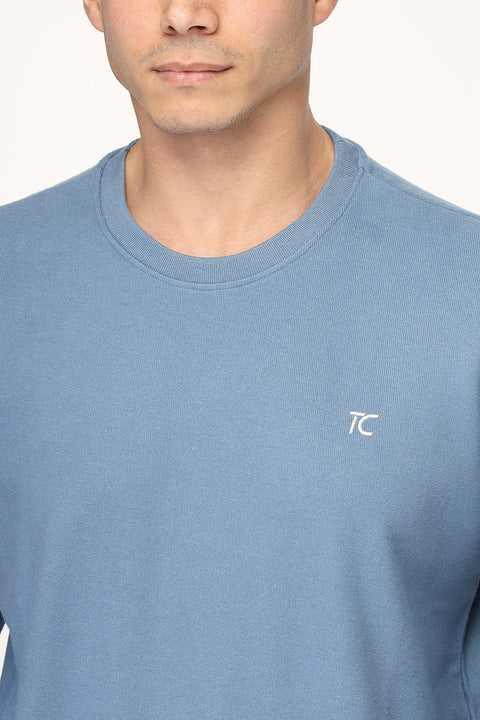 Regular Fit Sweat Shirt Blue