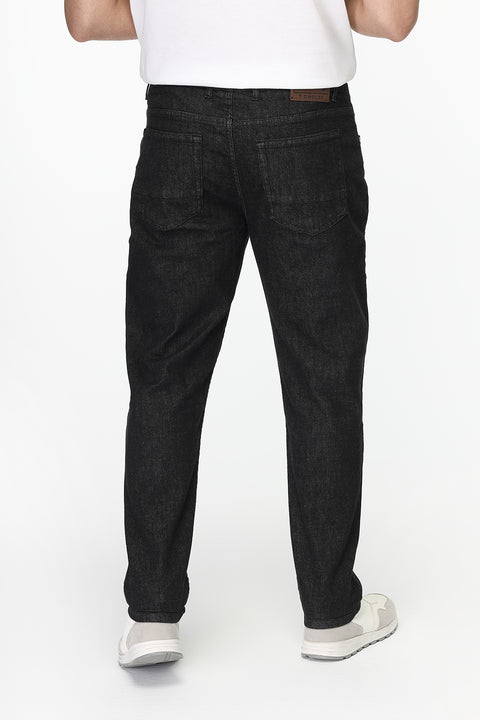 Slim Straight Fit Trousers Jeans Black