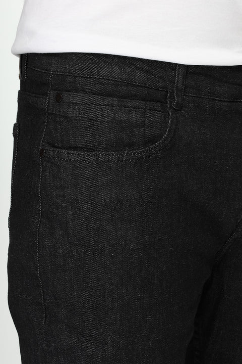 Slim Straight Fit Trousers Jeans Black