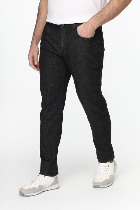 Slim Straight Fit Trousers Jeans Black
